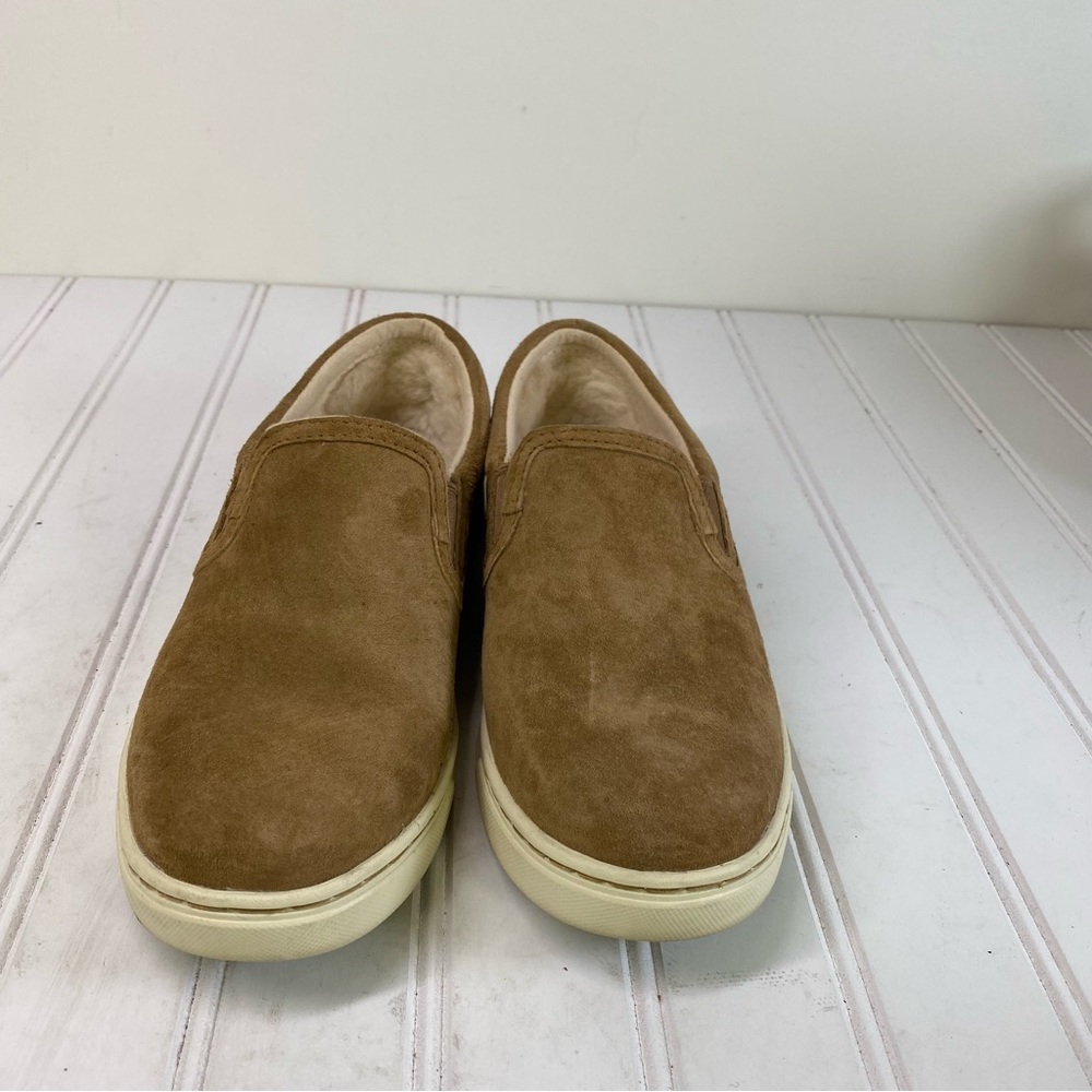 Ugg Fierce tan suede slip on sneakers - Picture 2 of 8
